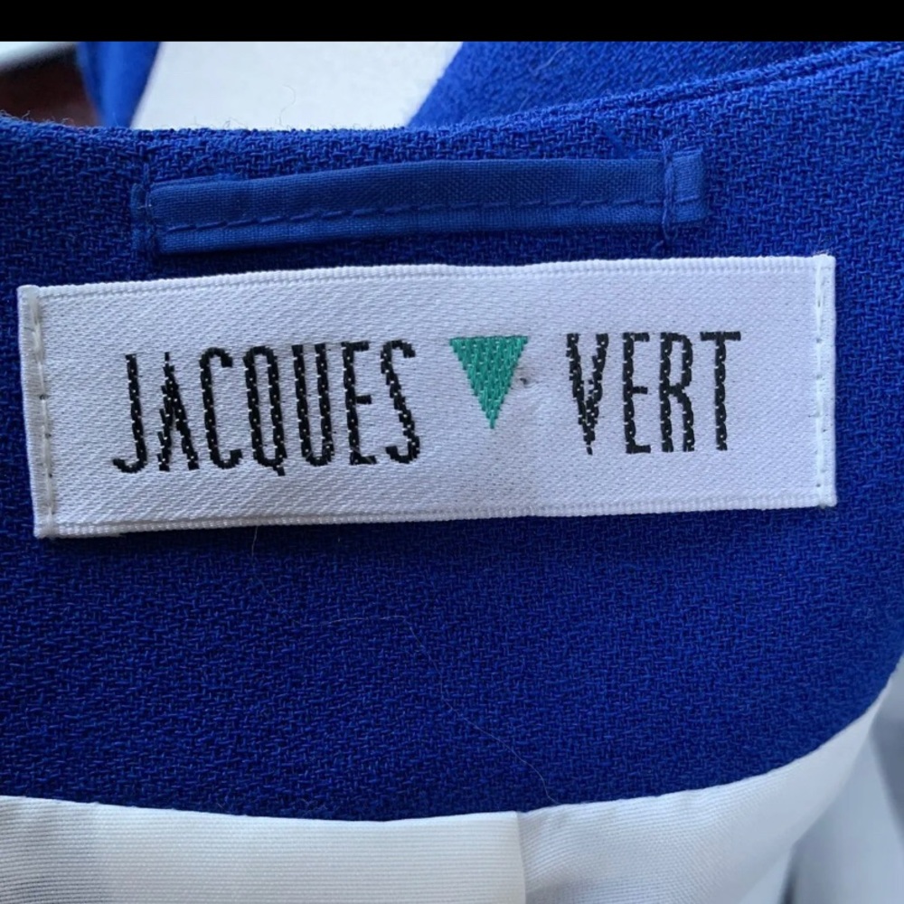 Vintage Jacques Vert cobalt blue suit fits uk 8 - Picture 3 of 9